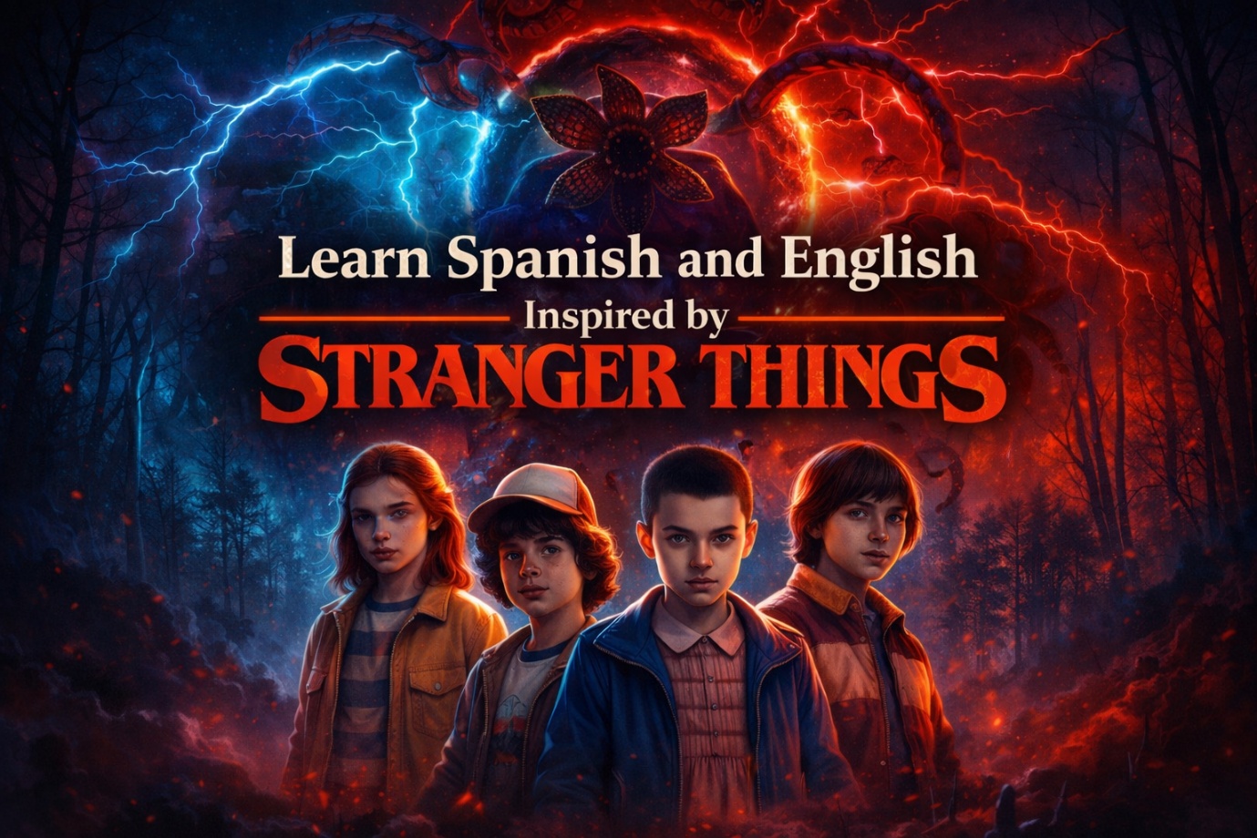 Learn Spanish &amp; English with Stranger Things | Bilingual Activities for Class &amp; Home