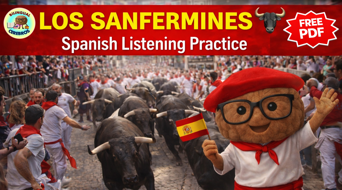 San Fermín Festival (Los Sanfermines) 🐂 | Spanish Listening Practice &amp; Cultural Tradition