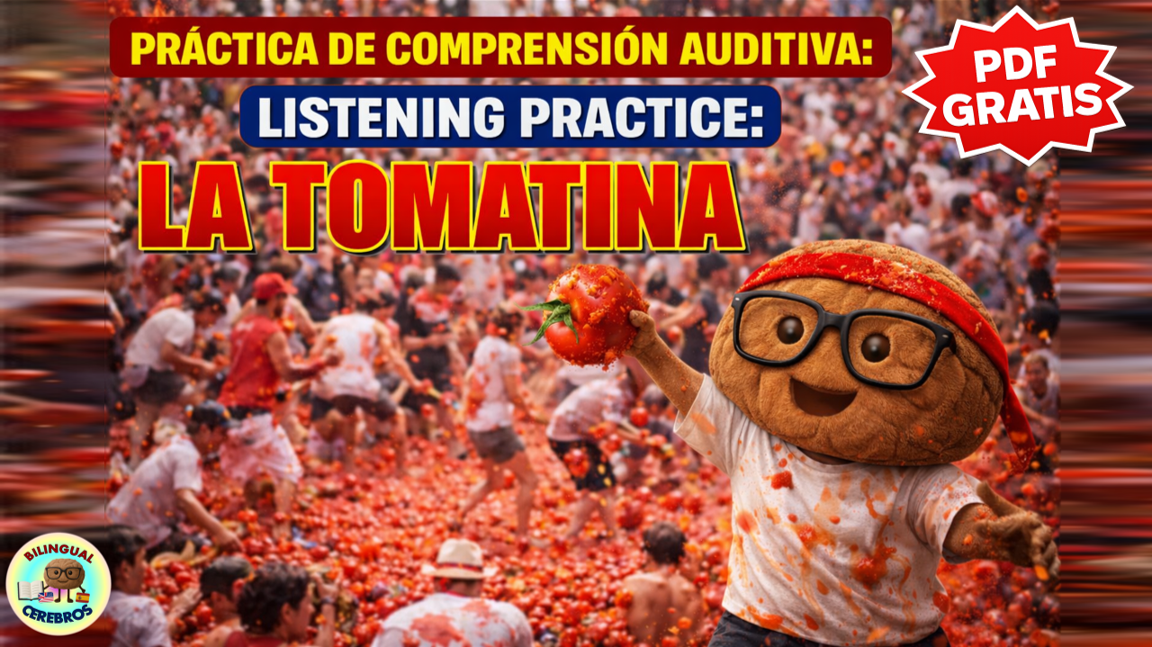 La Tomatina 🍅 | Spanish Listening Practice &amp; Cultural Tradition